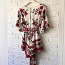 Летний бело-красный комбинезон со струящимися рукавами, платье (фото #2)