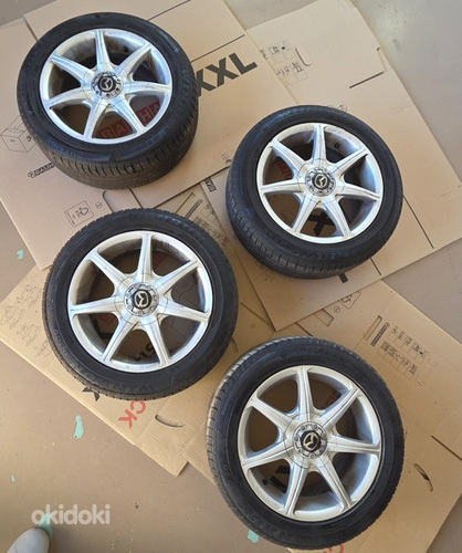 Литые диски Mazda с летними шинами 195/55/R15
