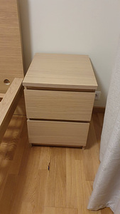 Продается новая кровать Мальм Икеа, 140х200, с тумбочкой. (2 фото из 2)