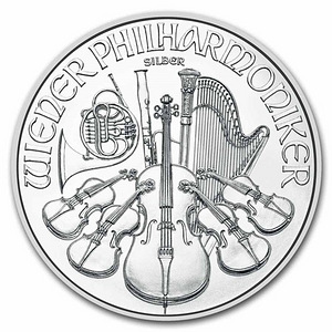 Серебряные монеты 1 oz Austria Philharmonic (1 фото из 2)