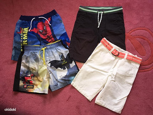Lühikesed püksid ja ujumispüksid s.116-134(H&M, Spiderman)