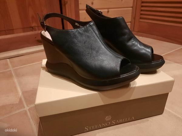 Новые кожаные туфли на танкетке Stefano Sabella, размер 38. (фото #1)