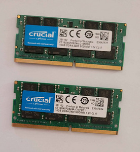 Crucial 2x16GB DDR4-2400 SODIMM mälu (2 foto / 2)