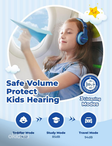 IClever Bluetooth kõrvaklapid lastele /RGB vasgustusega (foto #2)