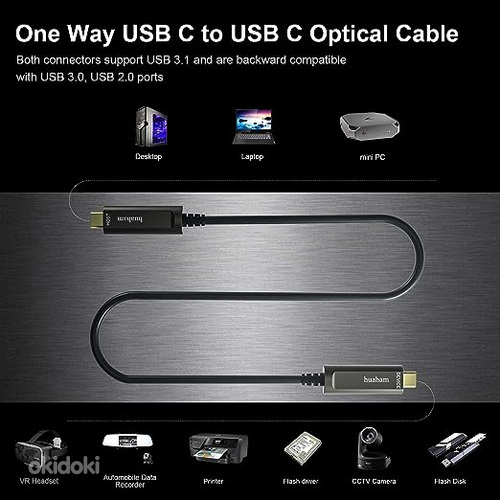 USB-C to USB-C kaabel 10GbpS /10M (фото #1)