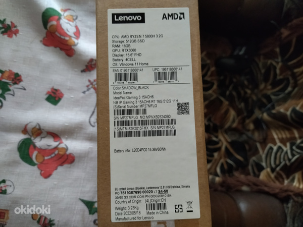 Lenovo gaming pad 3 RYZEN 7 5800 Rtx 3060 (foto #3)
