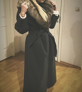 Женское пальто из чернобурки, сшитое своими руками