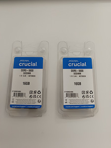 2x16 16GB DDR 5 -5600 SODIMM MÄLUD CRUCIAL (1 foto / 2)