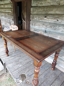 Täispuidust söögilaud pikendatav 90cmx150cm kuni 240cm (2 foto / 10)
