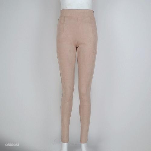 Новые бежевые замшевые брюки, размер M-L (фото #3)