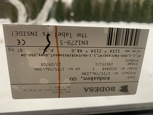 Karastatud aken 2154H x 1154 / 929 (4 foto / 4)