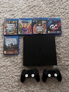 Playstation 4 slim 500GB + 2 Joystick + Mängud (1 foto / 4)
