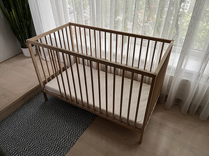 Детская кроватка, детская кроватка 60х120 см (ikea) + матрас