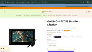 Graphic tablet monitor (interactive display) GAOMON PD156 PR (8 foto / 9)