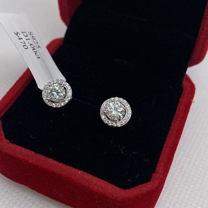 Uus 1.00ct kõrvarõngad teemant-Moissanite Hõbe 925 (3 foto / 3)