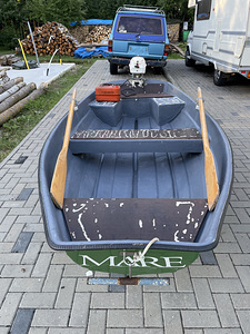 Продать лодку + 2x лодочный мотор + пляжная тележка (3 фото из 10)