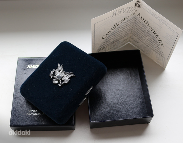 1 oz Американский доллар серебро 999 1997 пруф.