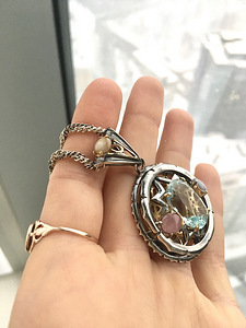 Hõbe vääriskividega ripats / Spirituaalne talisman (3 foto / 3)