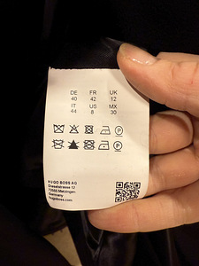 Naiste mantel HUGO BOSS, suurus 36-38, must (6 foto / 9)