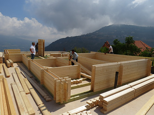 Palkmaja, puitmaja ,, Holzhaus D,, 2x seinaga, loghouse (4 foto / 5)