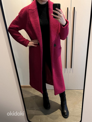 Розовое пальто Mohito, размер S (фото #2)