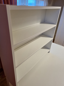 Письменный стол ikea Pahl с полочным модулем, 96x58 см, белый (3 фото из 5)