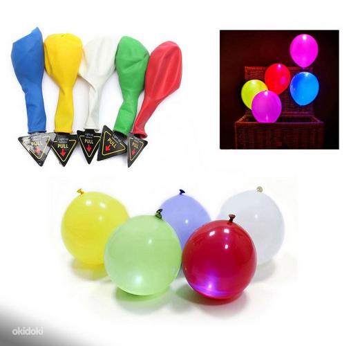 Светодиодные воздушные светящиеся шарики 5шт/комплект (фото #1)