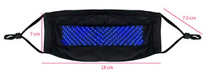 LED-mask, programmeeritav näomask USB-laadimisega (2 foto / 8)
