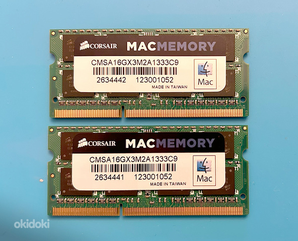 Память Corsair Mac DDR3 16GB (2x8GB), CMSA16GX3M2A1333C9. (фото #4)