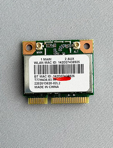 Wifi-kaart Qualcomm Atheros QCWB335 T77H436.03 HF, Wi-Fi4 (2 foto / 5)