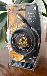PROFIGOLD PGA4103 3 M BASSIKÕLARI /SUBWOOFER ÜHENDUSKAABEL. (1 foto / 2)
