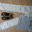 Белые джинсы, S + футболка и шлепки, 37 (фото #1)