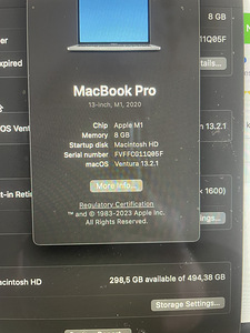 Apple MacBook pro 13” M1 - 8GB - 512GB 2020 (2 foto / 7)