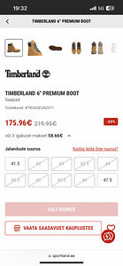 Timberland 6 inch premium 42 uued (7 foto / 8)