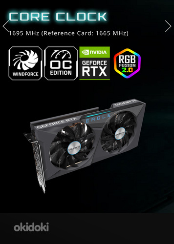 GeForce RTX™ 3060 Ti EAGLE OC 8G (rev. 2.0) (фото #2)