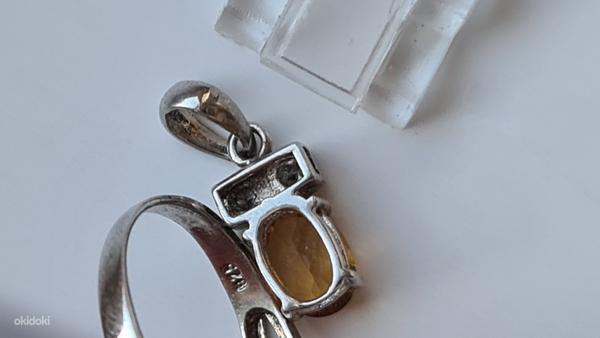 Новое серебряное кольцо и серебряное колье с цитрином (фото #10)
