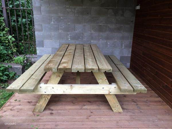 Yugev стол для сада, пикников, древесина пропит., Эстония (фото #2)