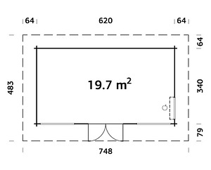 Freespalksuvemaja 6,2 x 3,4 m tasuta veoga (5 foto / 6)