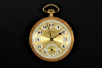 Очень красивые золотые карманные часы. проба 18к 750