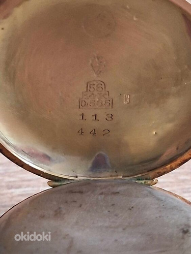 Kullast kaela kell mis on tehtud käekellale. Proov 585 (foto #3)
