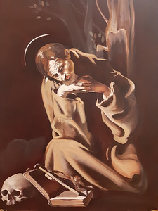 Püha Franciscuse koopia, Caravaggio 40x50cm, õli lõuendil