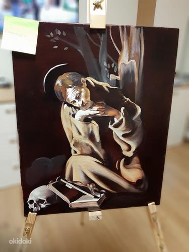 Püha Franciscuse koopia, Caravaggio 40x50cm, õli lõuendil (foto #2)
