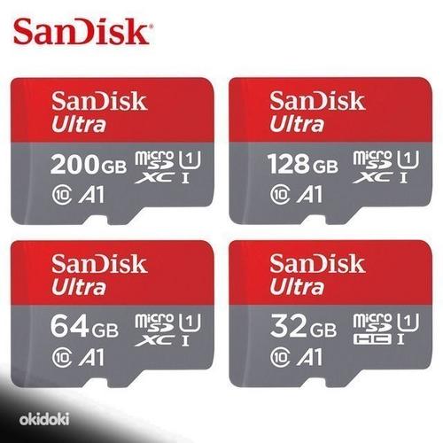 SanDisk 16GB, 64GB, 64GB Extreme, 128GB Extreme + адаптер (фото #1)