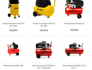 SUUR VALIK! Õlivaba kompressor KD1416 24L 8bar (2 foto / 4)