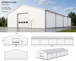 PVC hall sandwich-paneel seinad, Röder hall 10m x 25m (1 foto / 1)