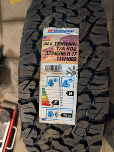 BFGoodrich 245/65R17 AT KO2 rehvid, uued (1 foto / 4)