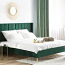 Темно-зеленая роскошная кровать 160x200 (фото #1)