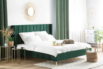 Темно-зеленая роскошная кровать 160x200