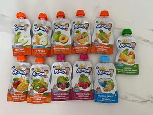 Puuviljapüreed firmadest Frutonyanya, Agusha, Hines (2 foto / 3)