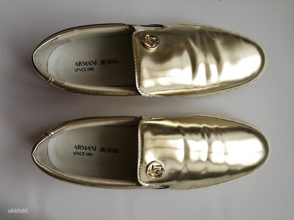 Золотые женские теннисные туфли armani Jeans No. 37 (фото #7)